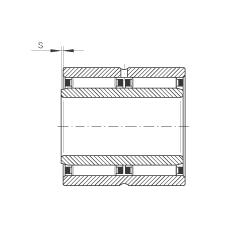 滾針軸承 NAO30X45X26-ZW-ASR1, 無(wú)擋邊，雙列