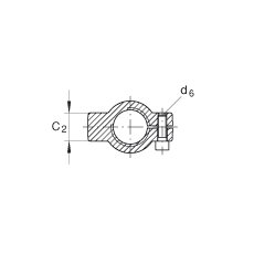 液壓桿端軸承 GIHNRK80-LO, 根據(jù) DIN ISO 12 240-4 標(biāo)準(zhǔn)，帶右旋螺紋夾緊裝置，需維護(hù)