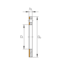推力墊圈 EGW28-E40, 推力墊圈，免維護(hù)，帶鋼襯