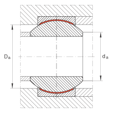 關(guān)節(jié)軸承 GE12-PW, 根據(jù) DIN ISO 12 240-1 標準，尺寸系列 K，免維護