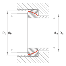 角接觸關(guān)節(jié)軸承 GE40-SW, 根據(jù) DIN ISO 12 240-2 標(biāo)準(zhǔn)，免維護(hù)