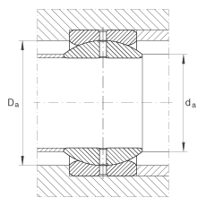 關(guān)節(jié)軸承 GE57-ZO, 根據(jù) DIN ISO 12 240-1 標(biāo)準(zhǔn)，英制尺寸，需維護(hù)